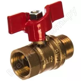 Шаровый кран профитт 1/2, латунь, вр/нр, бабочка 4826342