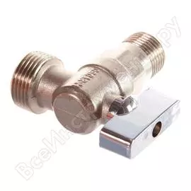 Шаровый кран профитт 1/2х3/4 угловой для стир машин, нр/нр, хром 4826717