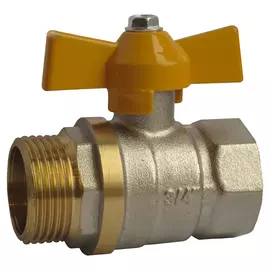 Шаровый кран профитт газовый,1/2, латунь, вр/нр бабочка 4828254