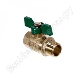 Шаровый кран ростерм 1/2" в-h ручка бабочка rt1065
