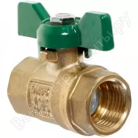 Шаровый кран ростерм 1/2" в-в ручка бабочка rt1067