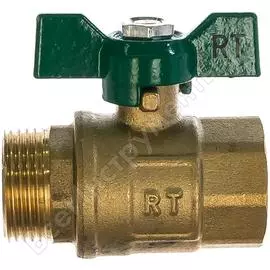 Шаровый кран ростерм 3/4 в-н ручка бабочка rt1070