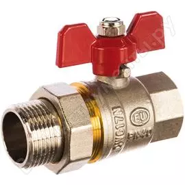 Шаровый кран с полусгоном euros ручка-бабочка, 1" внутренняя - наружная резьба eu.st1287050 1_k