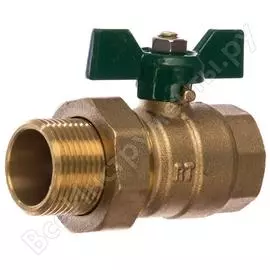 Шаровый кран со сгоном ростерм 3/4" в-н ручка бабочка rt1071