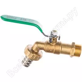Шаровый кран со штуцером ростерм 1/2" ручка рычаг rt1068