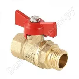 Шаровый кран valtec стандарт, рукоятка бабочка 1/2, вн.-нар. vt.123.g.04