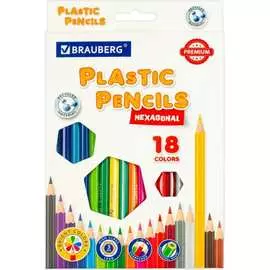 Шестигранные цветные карандаши BRAUBERG PREMIUM 181667