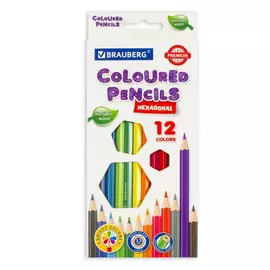 Шестигранные цветные карандаши BRAUBERG PREMIUM 181656