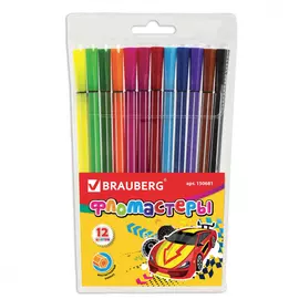 Шестигранные фломастеры BRAUBERG