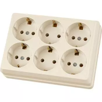 Шестиместная розетка TDM ELECTRIC Ладога SQ1801-0246