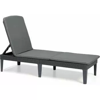 Шезлонг Keter Jaipur Sun lounger, with cushion графит 238416