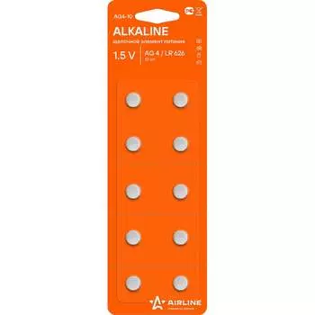 Щелочная батарейка Airline AG4/LR626 AG4-10