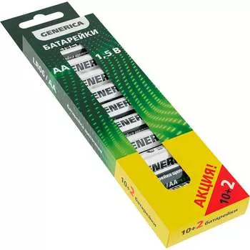 Щелочная батарейка GENERICA alkaline, lr06/aa ABT-LR06-ST-B12-G