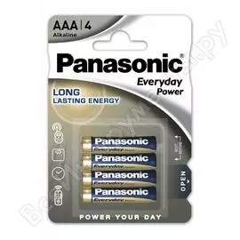 Батарейка Panasonic Everyday Power Standard LR03 AAA 1.5В бл/4 щелочная 5410853024767