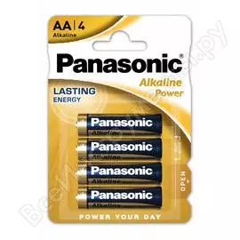 Батарейка Panasonic Alkaline LR6 AA 1.5В бл/4 щелочная 5410853055815