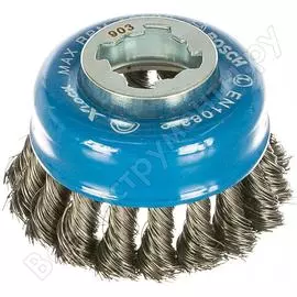 Щетка чашечная пучки x-lock (75 мм; сталь; 0.35 мм) bosch 2608620726