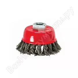Щетка чашка металлическая (125 мм; м14; крученая проволока) для ушм verta 9602-125-14wt