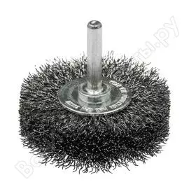 Щетка дисковая с гофрированной стальной проволокой эксперт 475 (100 мм; хвостовик 6 мм) профоснастка 20709005