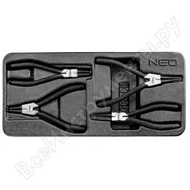 Щипцы для стопорных колец набор 4 шт neo 84-240
