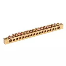 Шина iek n-нулевая 8x12мм, 22/2, 22 группы, крепеж по краям, иэк ynn21-22-100