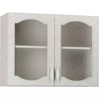 Шкаф для посуды SANTREK 80 карара (со стеклом) фасад МДФ 23335