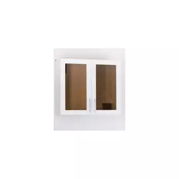 Шкаф для посуды SANTREK 60 белый металлик (со стеклом) фасад МДФ 302132