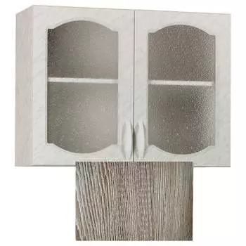 Шкаф для посуды SANTREK 80 Ель (со стеклом) фасад МДФ 64221