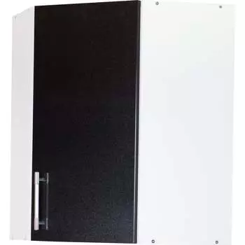 Шкаф для посуды SANTREK угловой 55*55 черный металлик фасад МДФ 49011