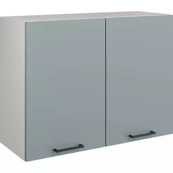 Шкаф навесной Атмосфера 80см с двумя дверцами Simple В800 Пыльный зеленый/ Белый 00-00024790