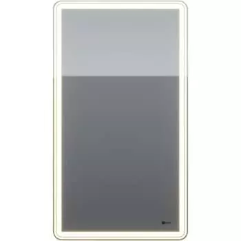 Шкаф зеркальный Lemark ELEMENT 45x80 см, 1 дверный, петли справа, с подсветкой, с розеткой, цвет корпуса белый LM45ZS-E