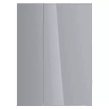 Шкаф зеркальный Lemark UNIVERSAL 60x80 см, 2-х дверный, цвет корпуса белый глянец LM60ZS-U