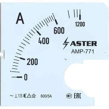 Шкала к амперметру AMP-771 ASTER SC771-600