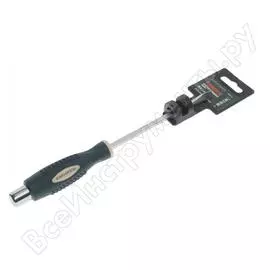 Шлицевая силовая магнитная отвертка rockforce profi s2 sl12x200мм на пластиковом держателе rf-70212200