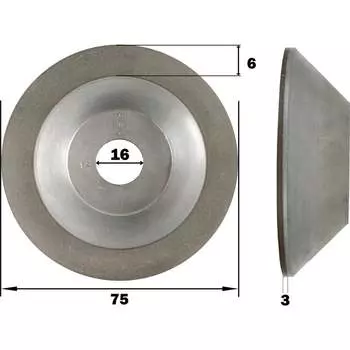 Шлифовальный алмазный круг КристАл Лтд 12А2-45 33715