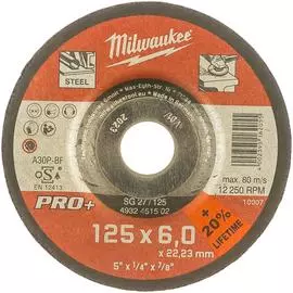 Шлифовальный диск по металлу Milwaukee