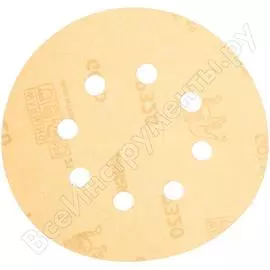 Шлифовальный круг для сухой обработки gold (125 мм; р320; 8 отв.; 50 шт.) mirka 2361585032