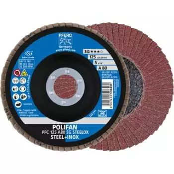 Шлифовальный лепестковый круг PFERD PFC 125 A80 SG STEELOX 67708125