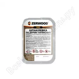 Шпаклевка по дереву shd белая 0.3 кг банка zerwood 00871696452