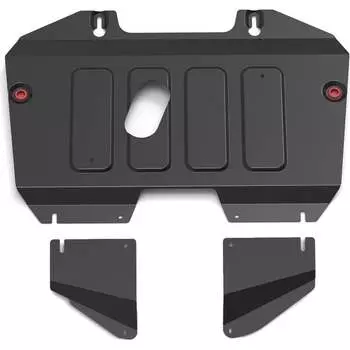 Штампованная защита картера и КПП для Toyota Highlander U70 2020- г.в. АвтоБроня сталь 1.8 мм 111.09549.1