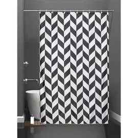 Штора для ванной Bath Plus Staggered Square black akch-21303