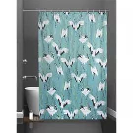 Штора для ванной Bath Plus Cranes green akch21030