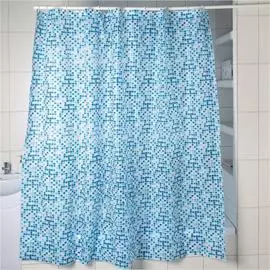 Штора для ванной Доляна Плитка прозрачная 1546162