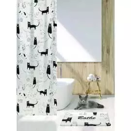 Штора для ванной комнаты Bath Plus Little Black Cat ch-12256