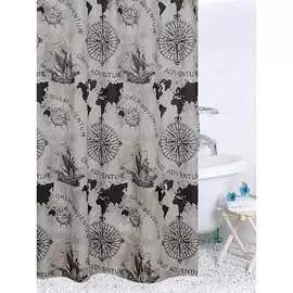 Штора для ванной комнаты Bath Plus Navigation 2 black-beige ch16100/3