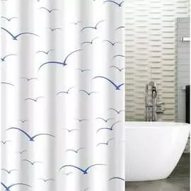 Штора для ванной Tatkraft Seagulls Textile 11281