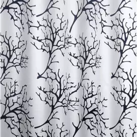 Штора для ванных комнат ridder coral белый/черный 180x200 403210