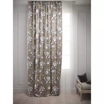 Штора Костромской текстиль Белые цветы 00-00000388