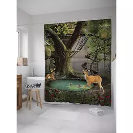 Штора-занавеска для ванной JOYARTY