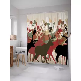 Штора-занавеска для ванной JOYARTY