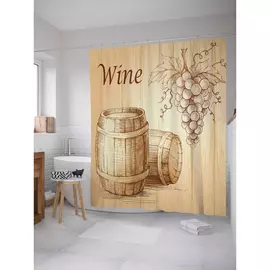 Штора-занавеска для ванной JOYARTY